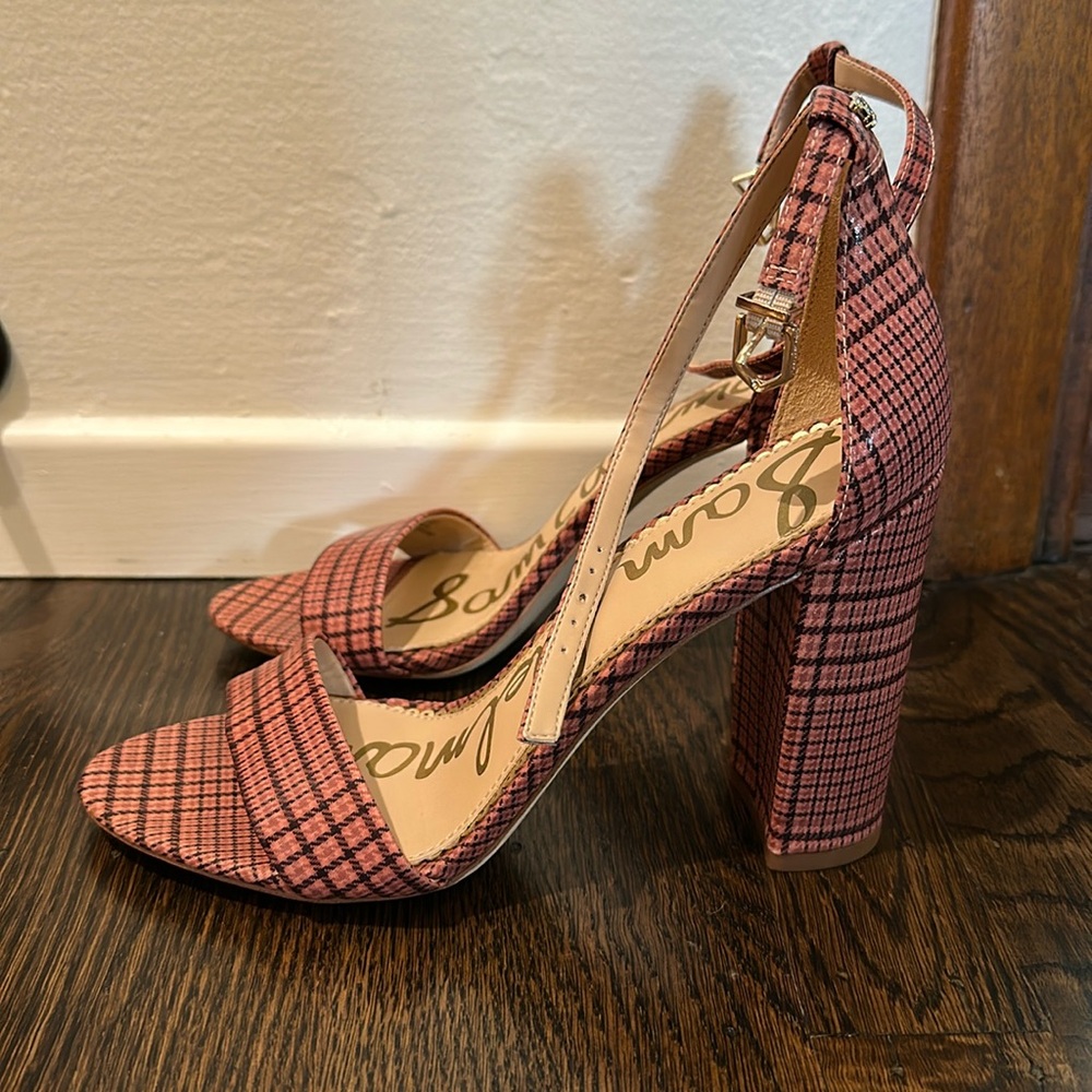 NEW Sam Edelman Plaid Pink Heels